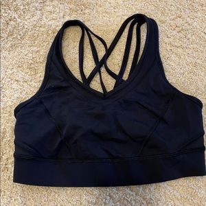 Lululemon strappy sports bra, size 6 black